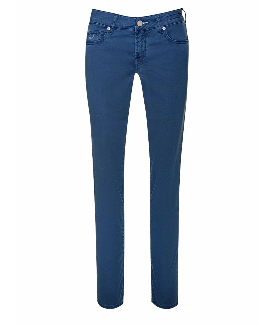 JACOB COHEN Синие хлопко-эластановые джинсы слим, фото 1