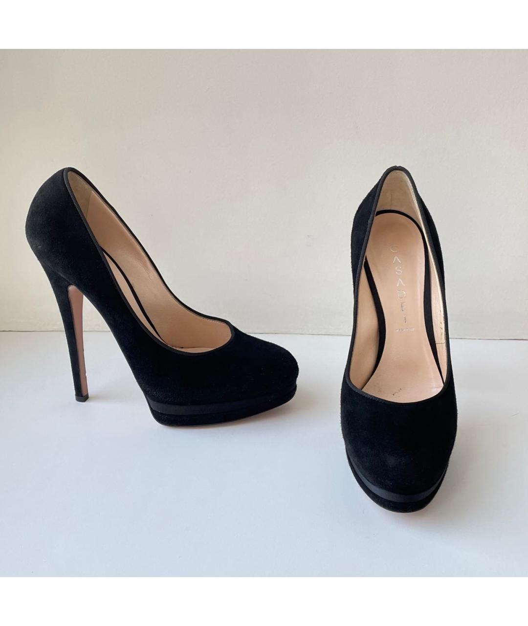 CASADEI Черные замшевые туфли, фото 8