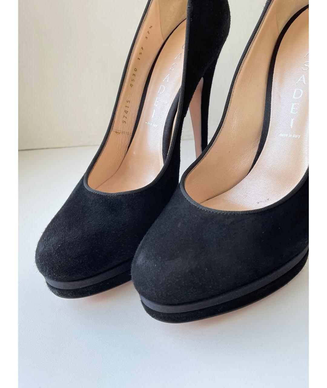 CASADEI Черные замшевые туфли, фото 7