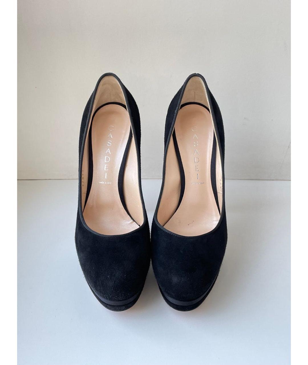 CASADEI Черные замшевые туфли, фото 4