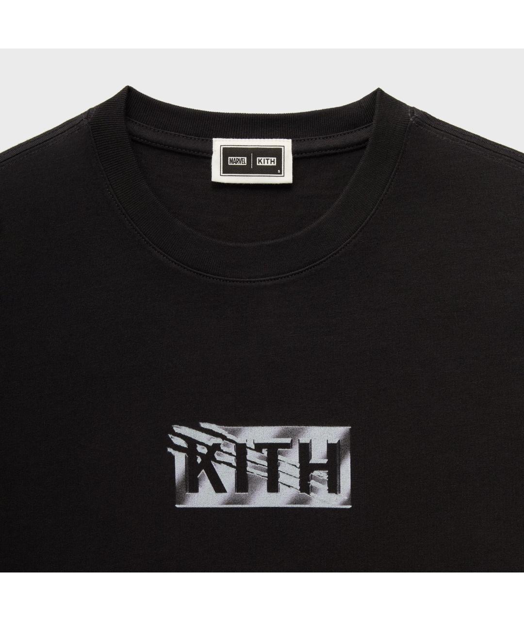 KITH Черная хлопковая футболка, фото 5