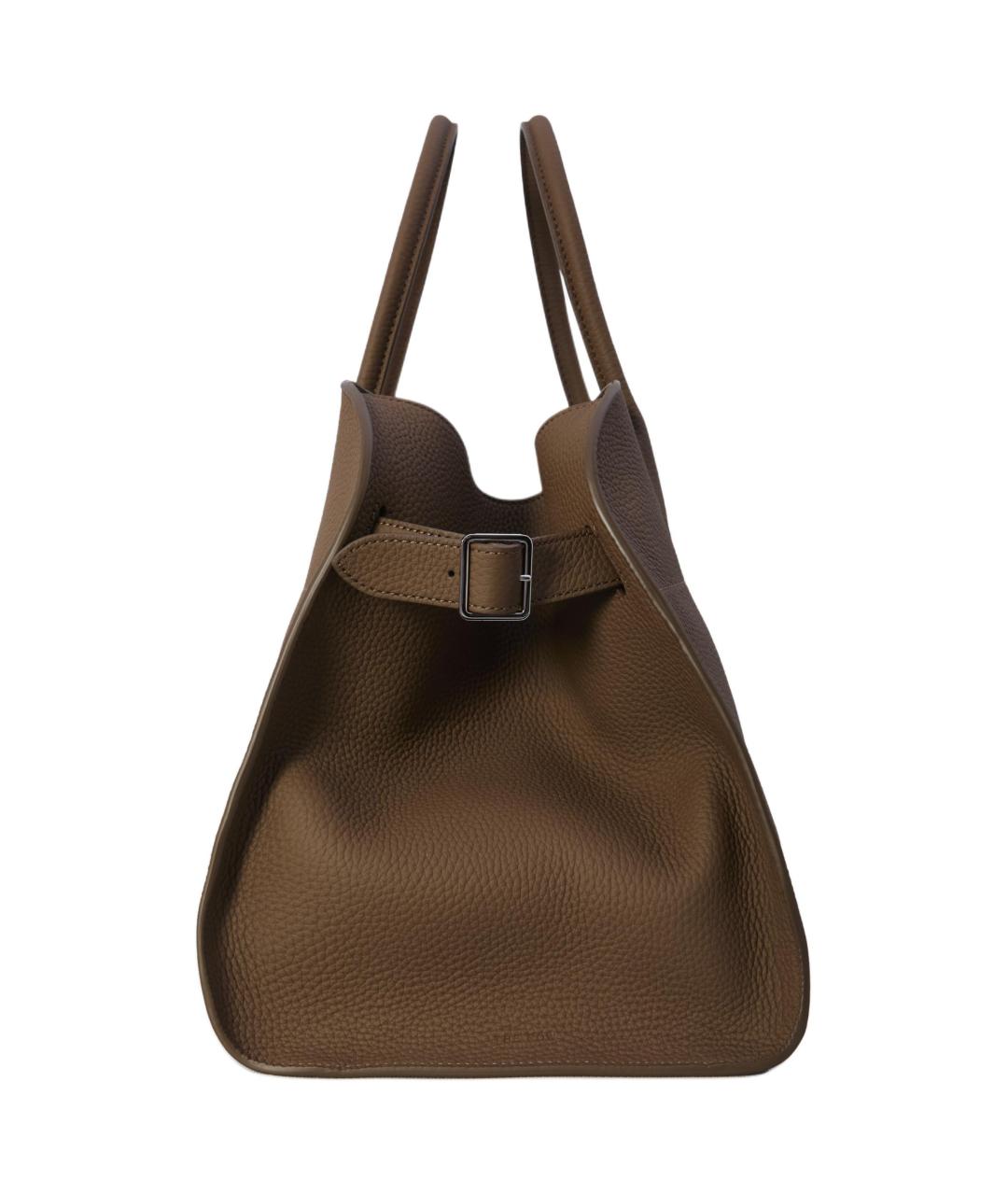 THE ROW Коричневая кожаная сумка тоут, фото 3