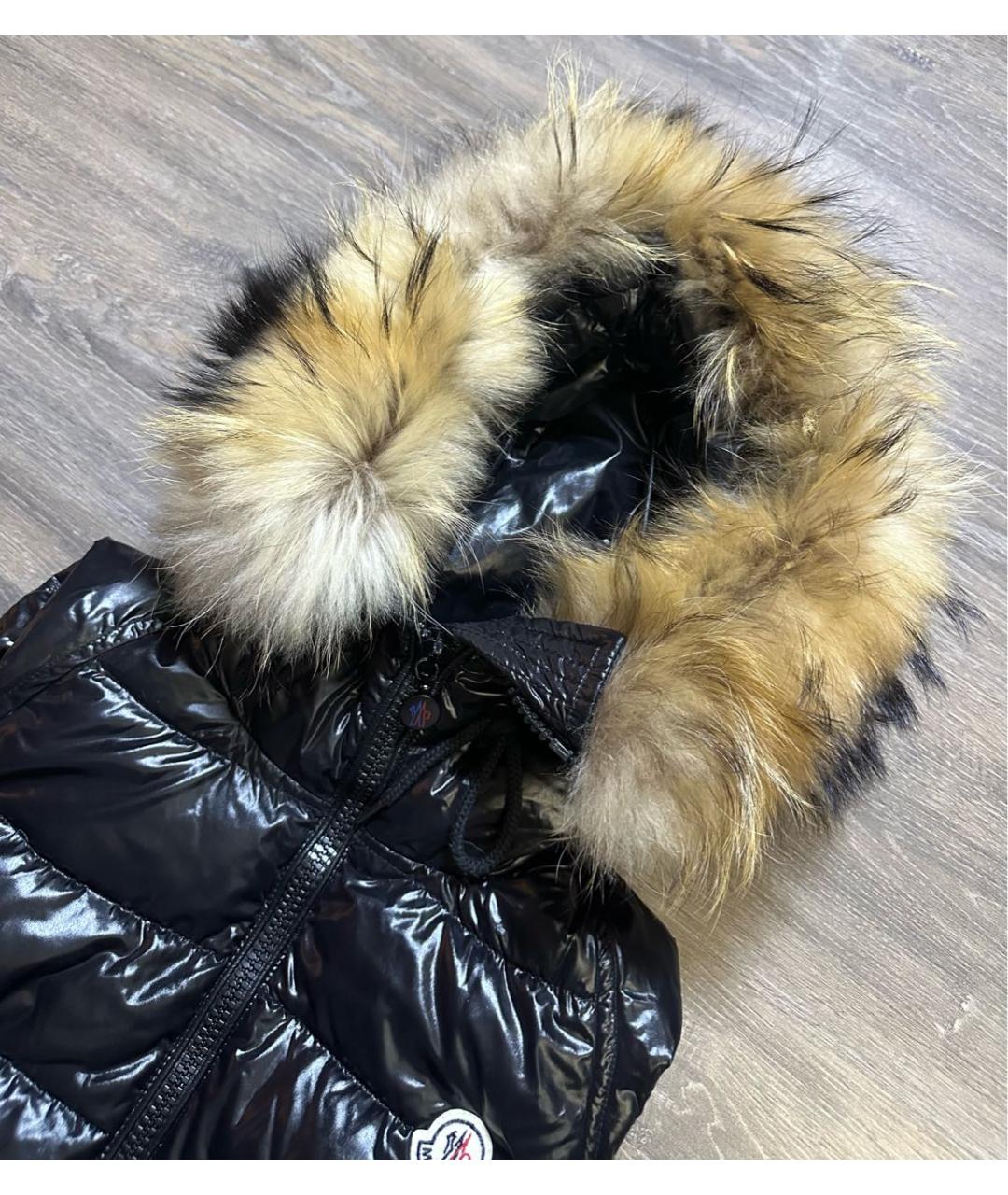 MONCLER Черный полиамидовый жилет, фото 4