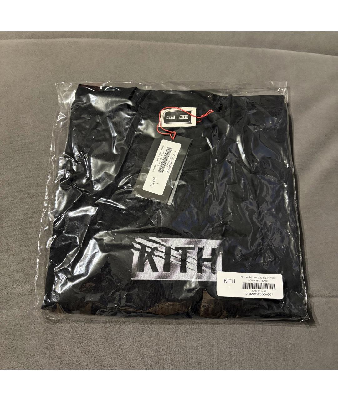 KITH Черная хлопковая футболка, фото 8