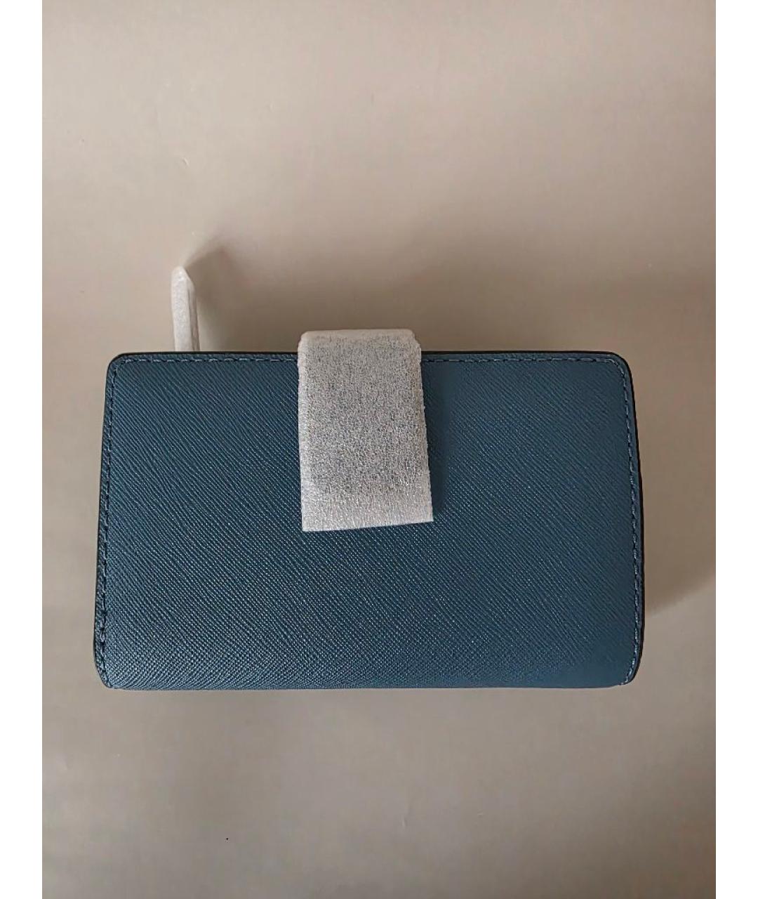 MICHAEL KORS Голубой кожаный кошелек, фото 8