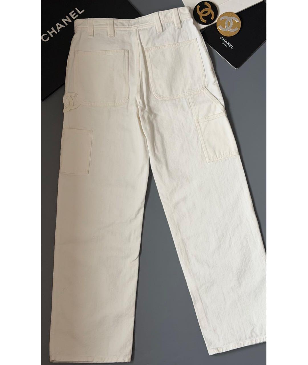 CHANEL Белые прямые джинсы, фото 2
