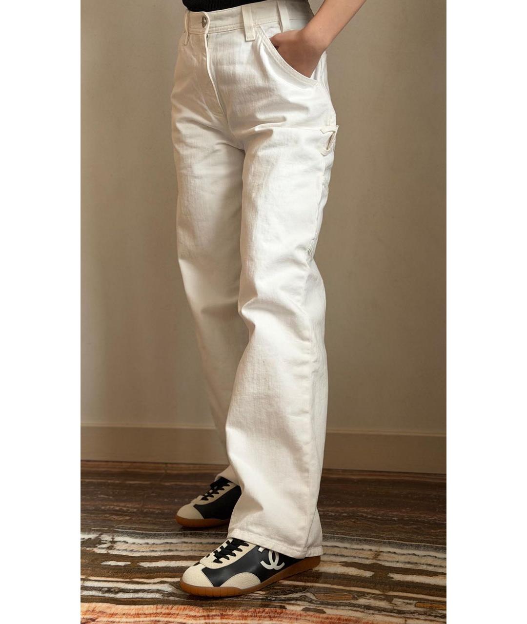 CHANEL Белые прямые джинсы, фото 3