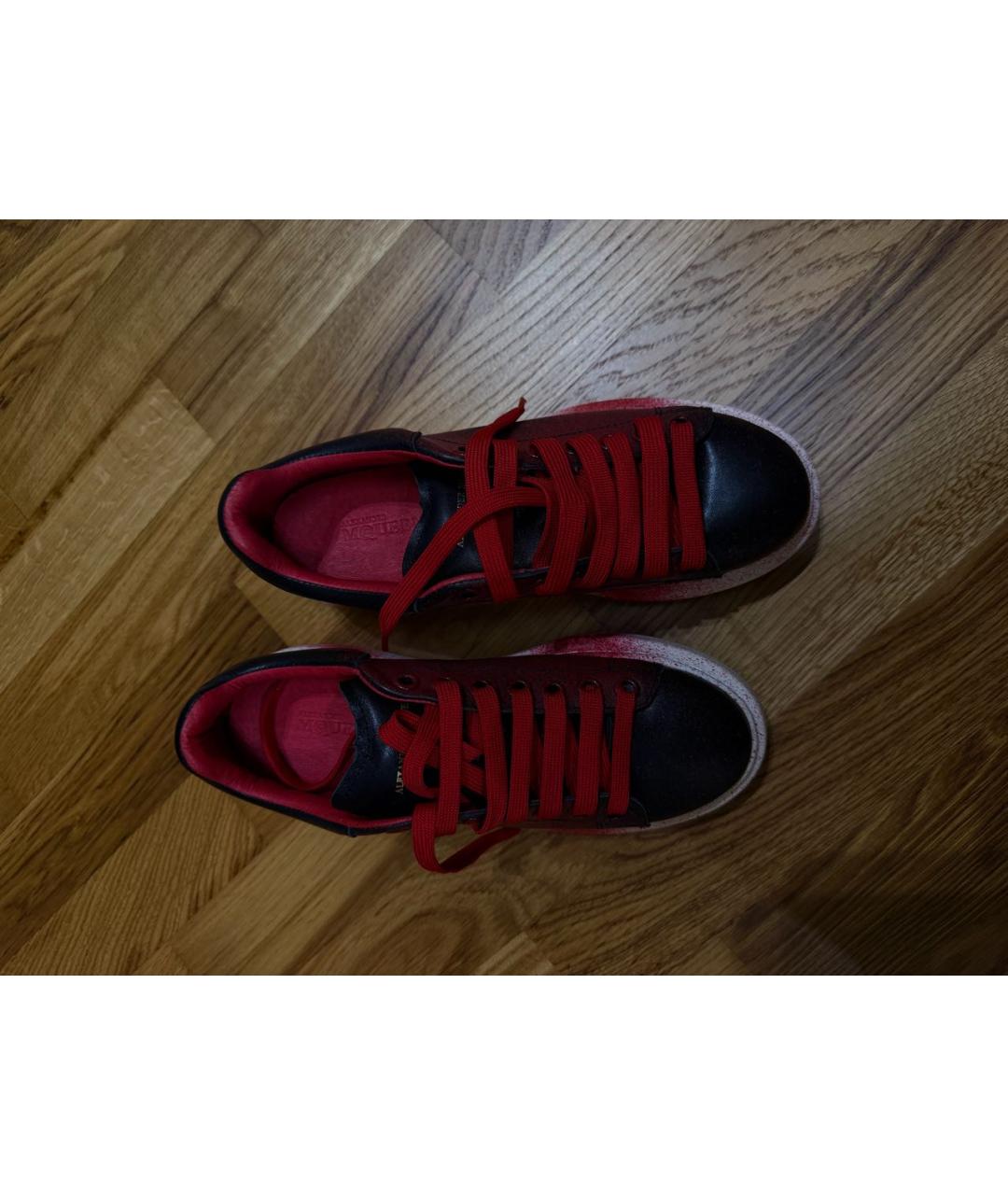 ALEXANDER MCQUEEN Красные кожаные кроссовки, фото 3