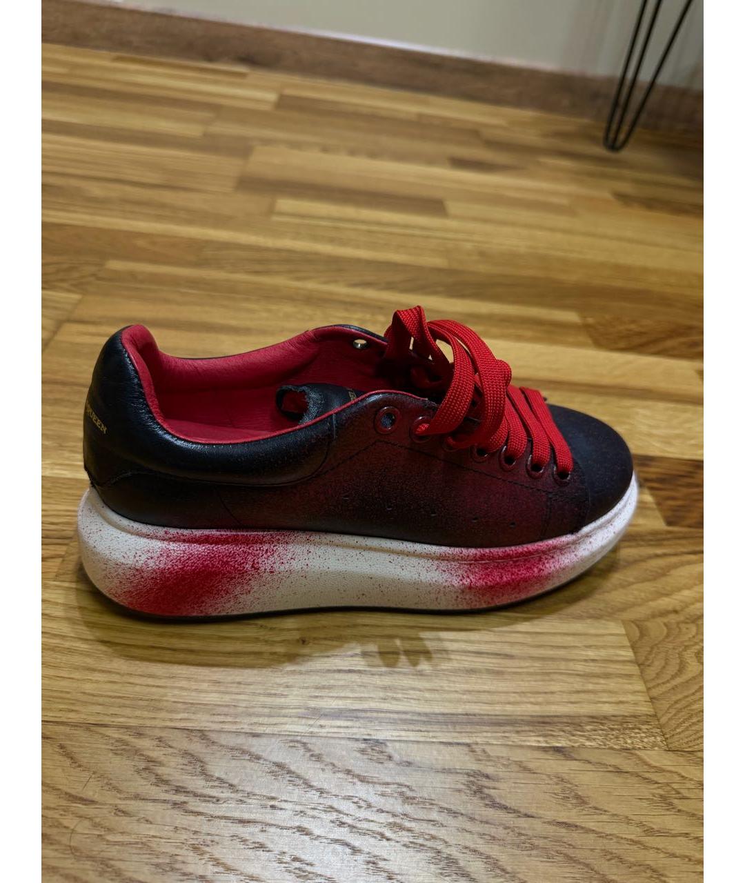 ALEXANDER MCQUEEN Красные кожаные кроссовки, фото 8