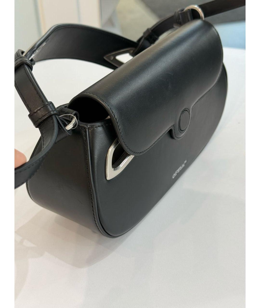 OFF-WHITE Черная сумка с короткими ручками, фото 5