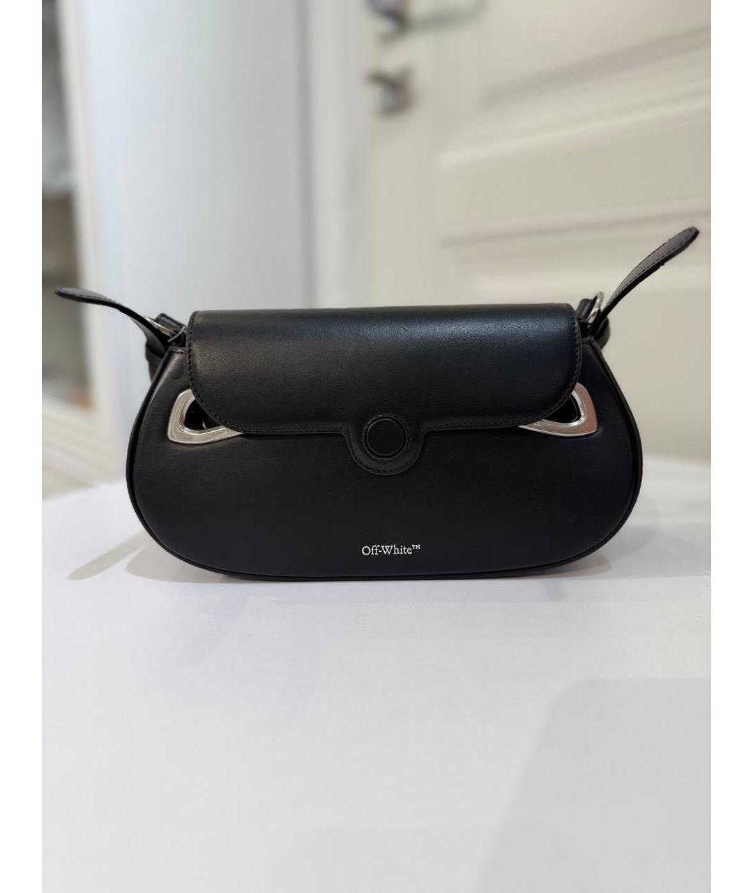 OFF-WHITE Черная сумка с короткими ручками, фото 7