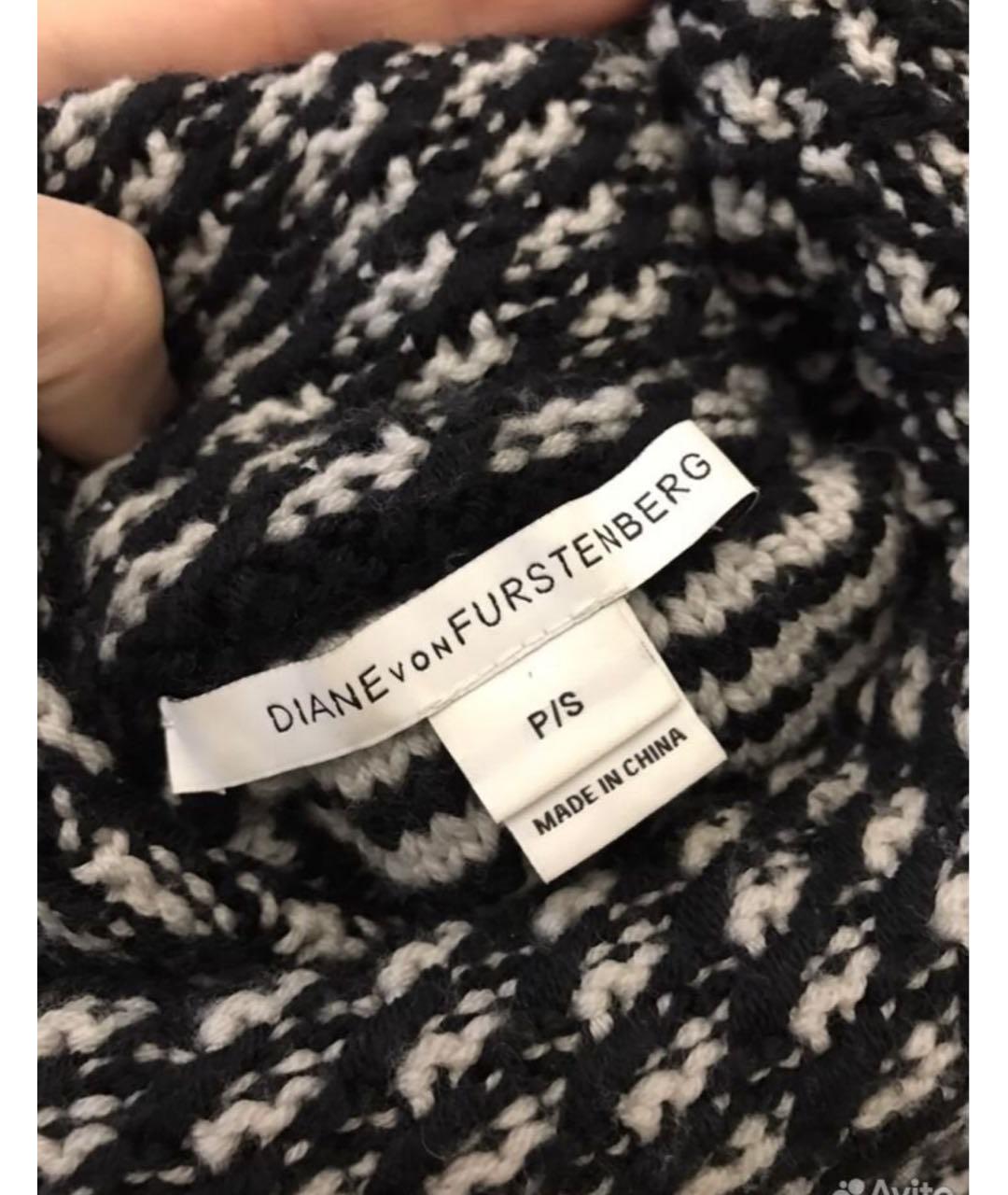 DIANE VON FURSTENBERG Черный шерстяной джемпер / свитер, фото 3