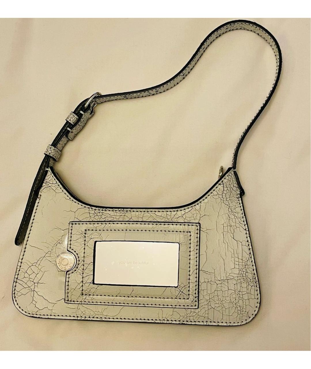 ACNE STUDIOS Белая кожаная сумка через плечо, фото 3