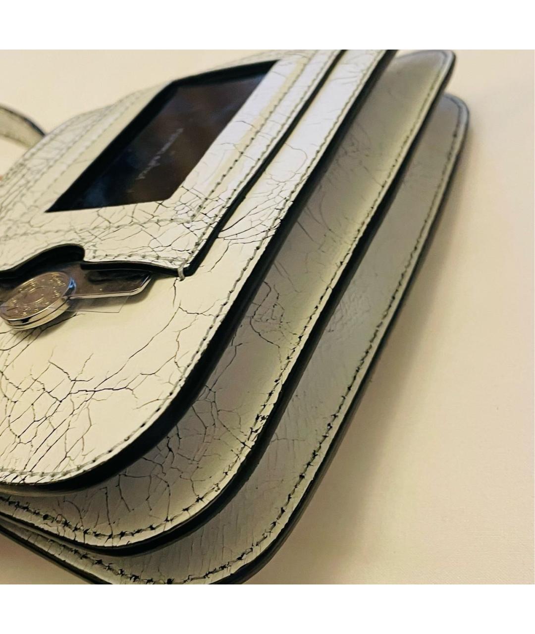 ACNE STUDIOS Белая кожаная сумка через плечо, фото 7