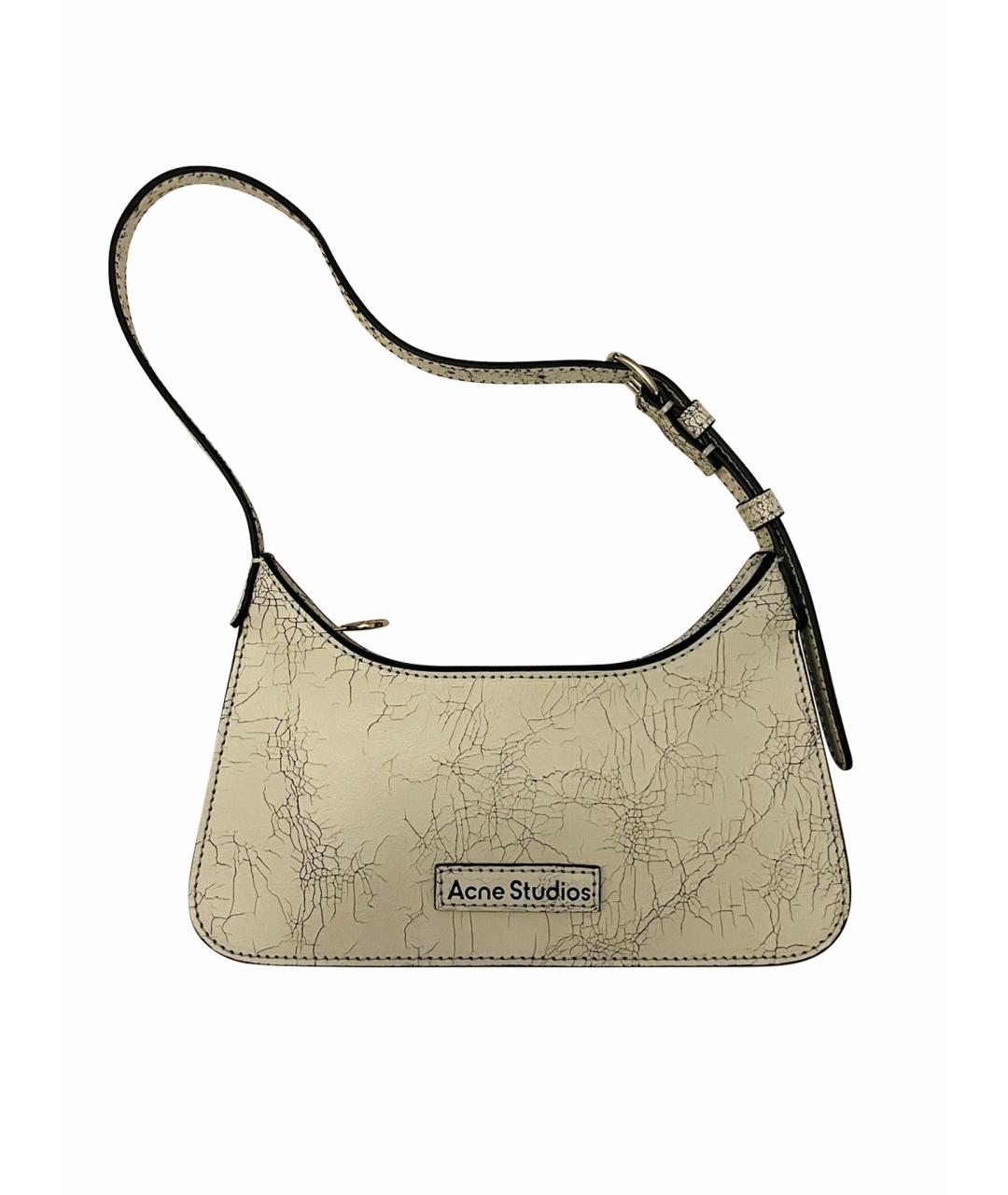 ACNE STUDIOS Белая кожаная сумка через плечо, фото 1