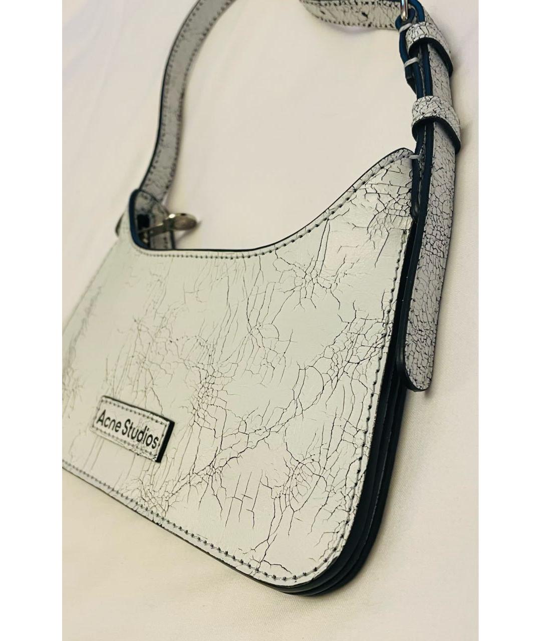 ACNE STUDIOS Белая кожаная сумка через плечо, фото 2
