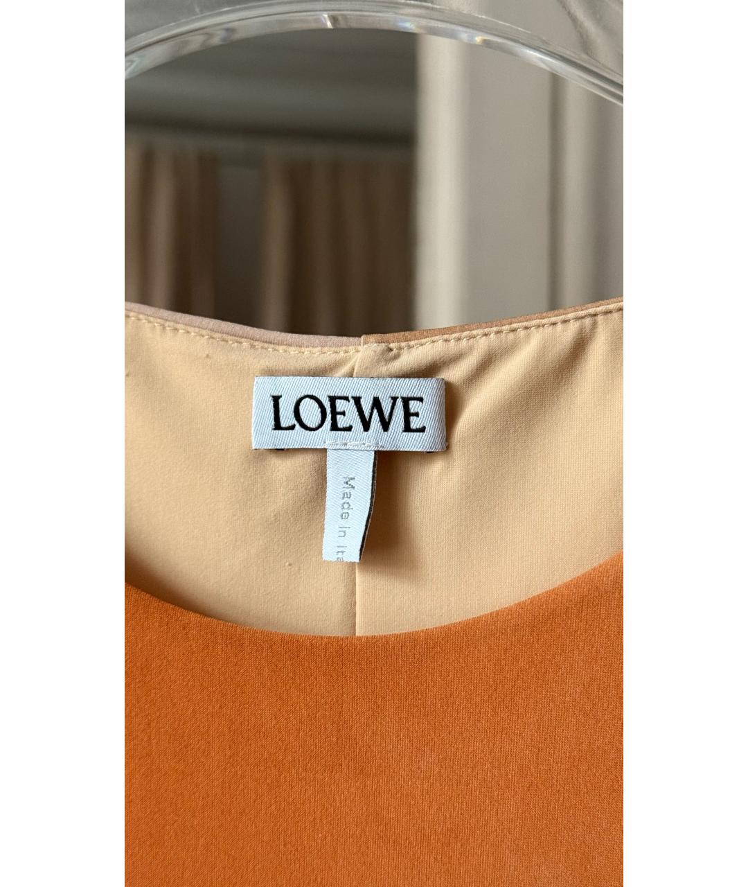LOEWE Оранжевое коктейльное платье, фото 3