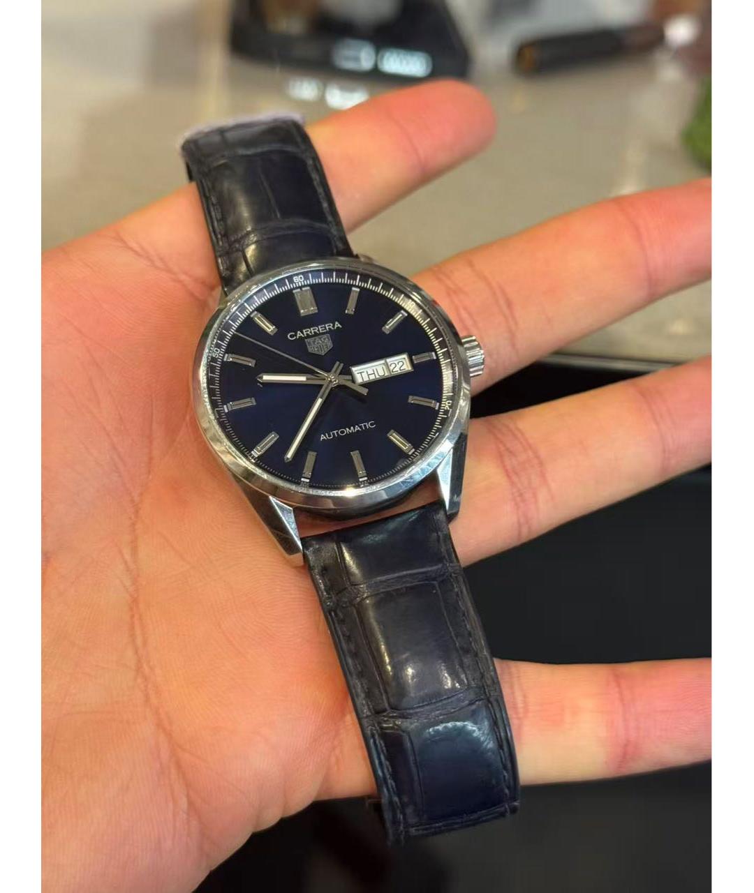 TAG HEUER Темно-синие стальные часы, фото 9