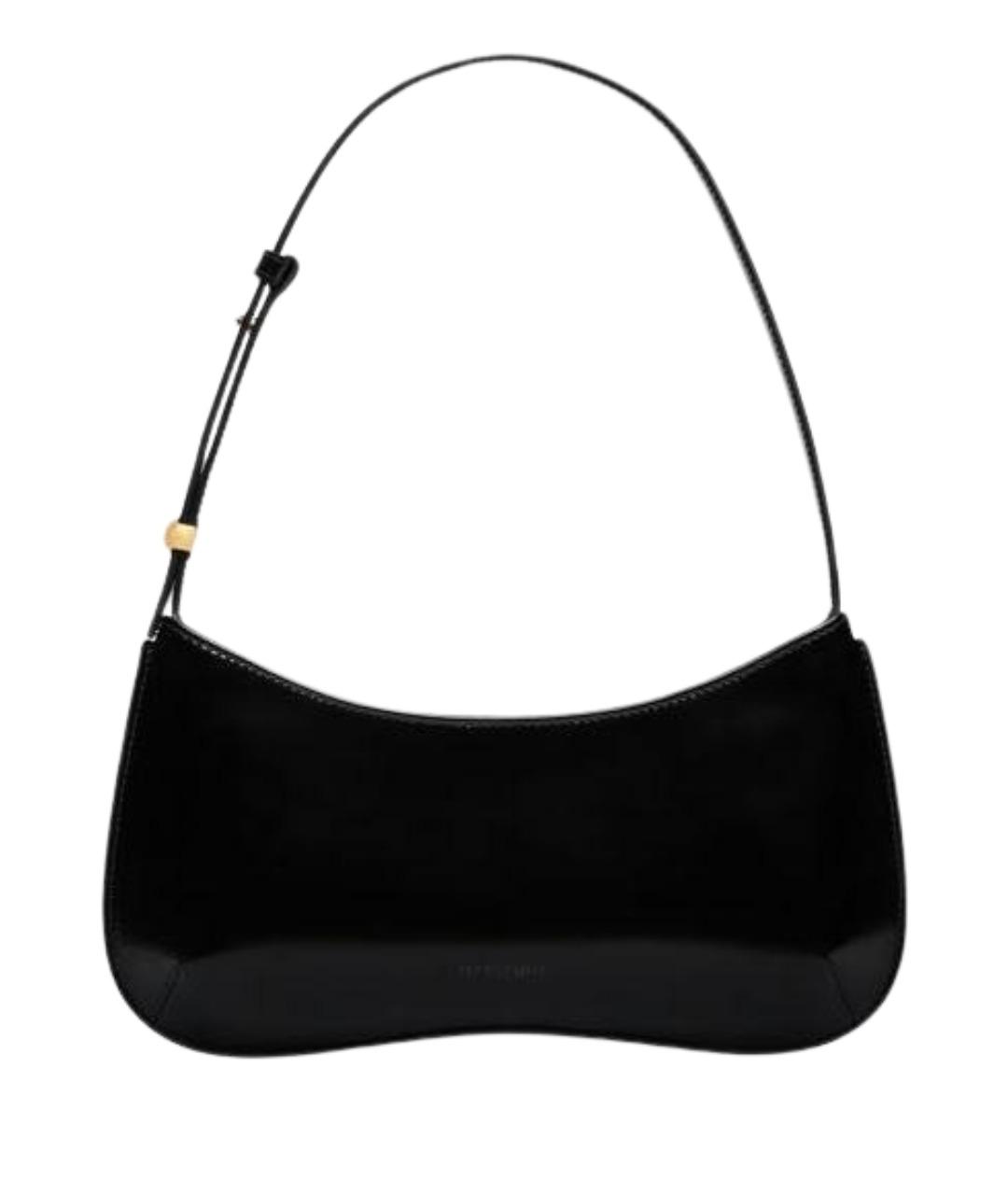 JACQUEMUS Черная кожаная сумка через плечо, фото 1