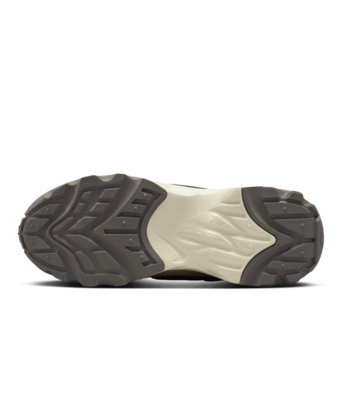 NIKE Бежевые кожаные низкие кроссовки / кеды, фото 5