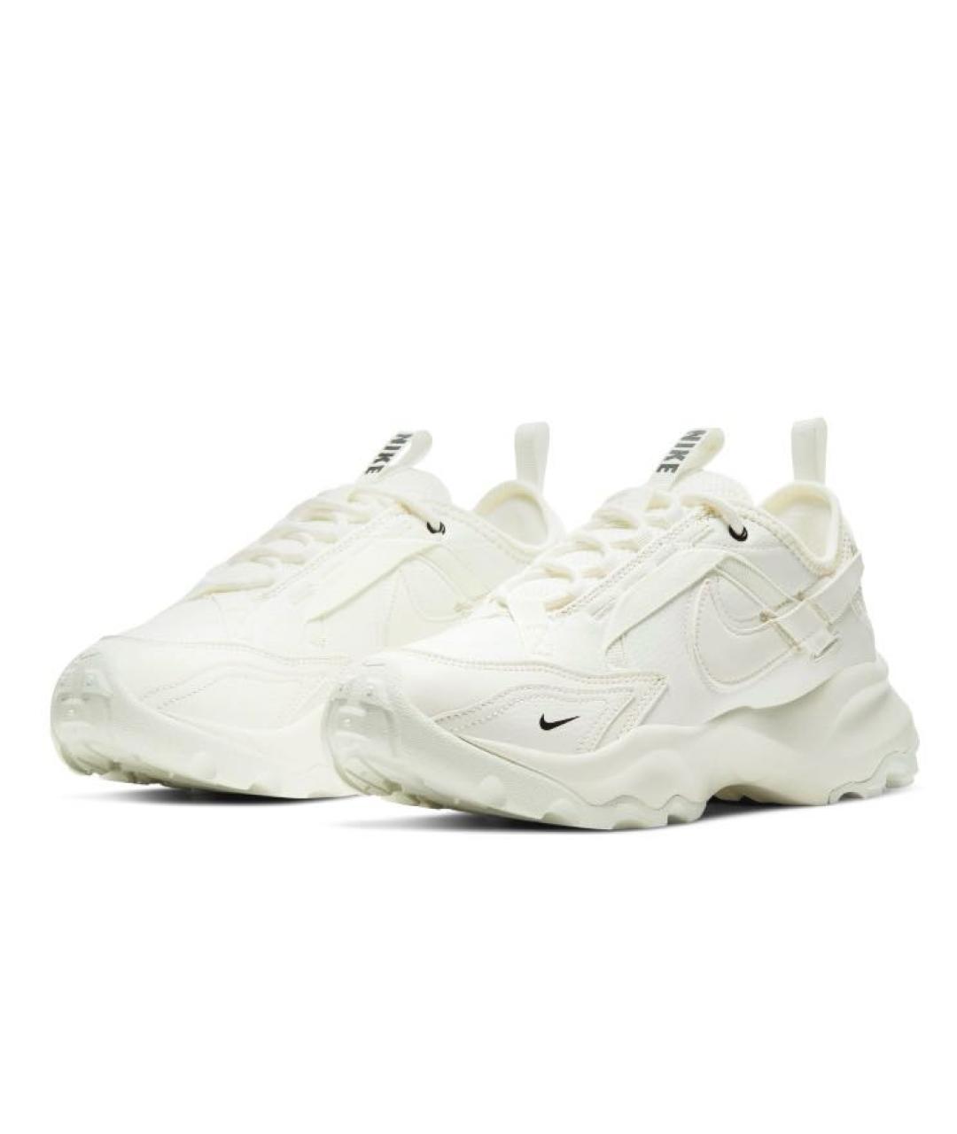 NIKE Белые кожаные низкие кроссовки / кеды, фото 2