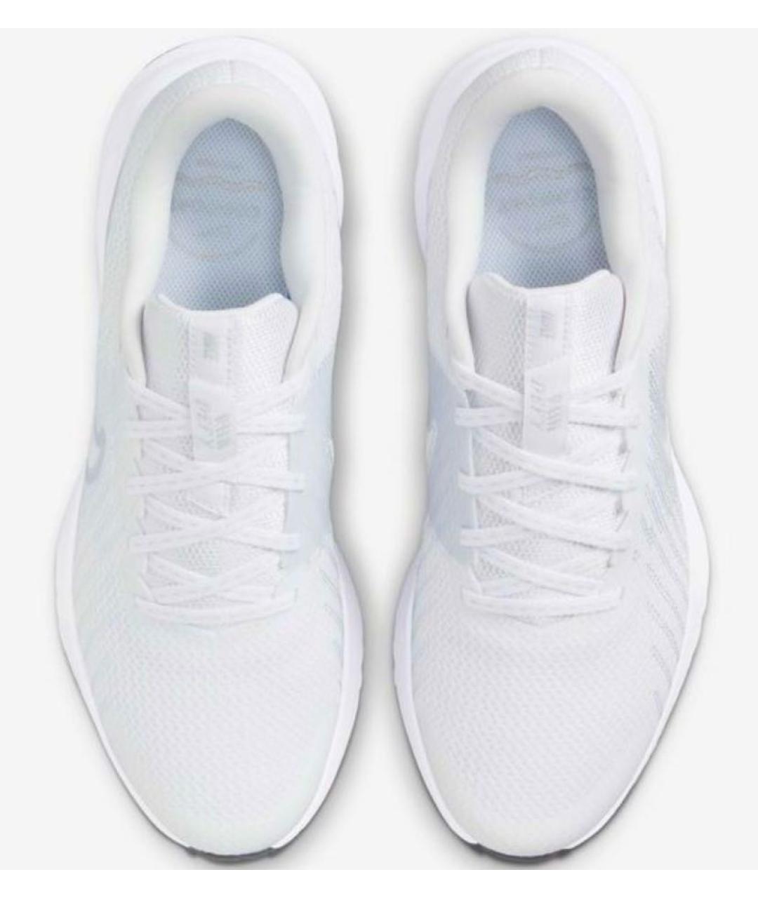 NIKE Белые текстильные низкие кроссовки / кеды, фото 2