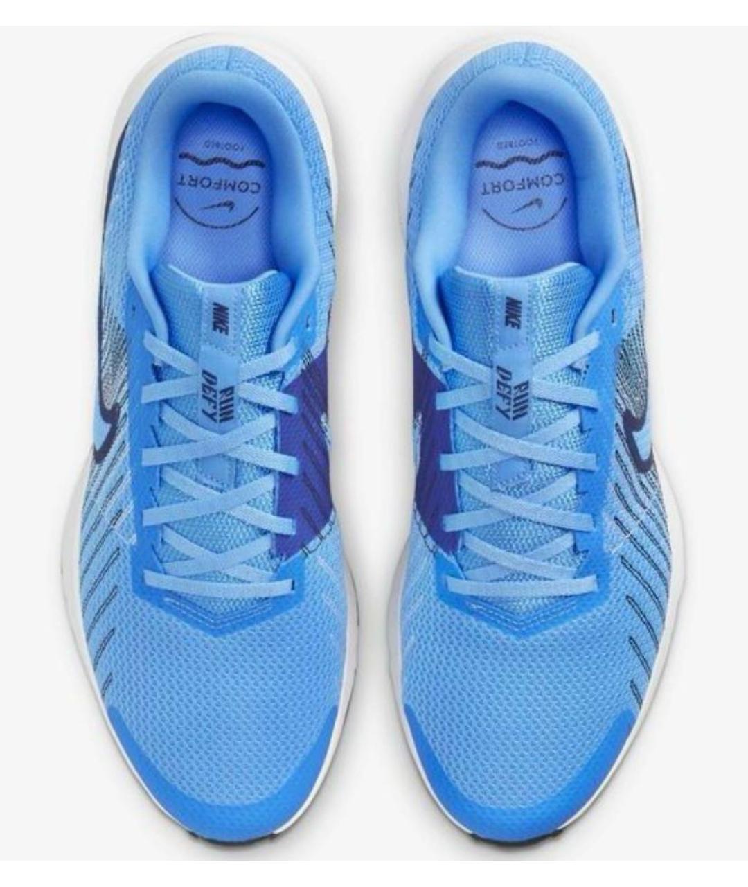 NIKE Синие текстильные низкие кроссовки / кеды, фото 2