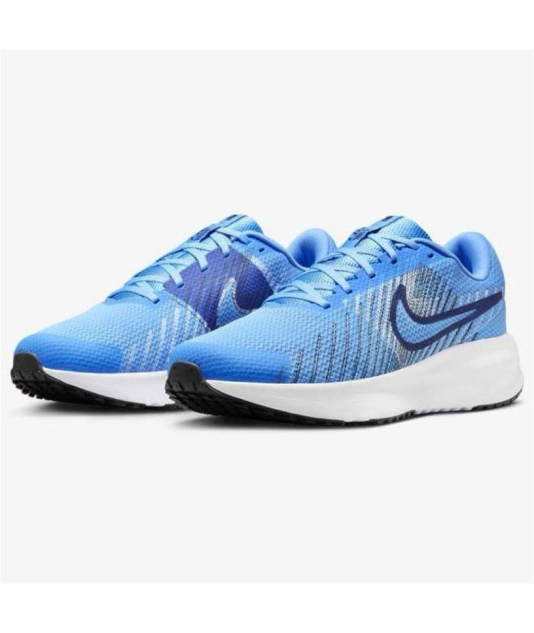 NIKE Синие текстильные низкие кроссовки / кеды, фото 3