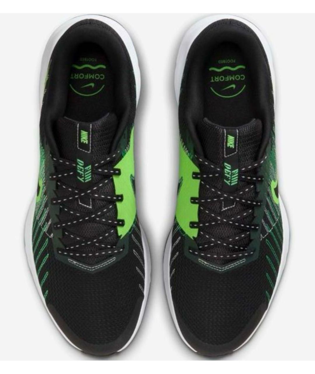 NIKE Черные текстильные низкие кроссовки / кеды, фото 2