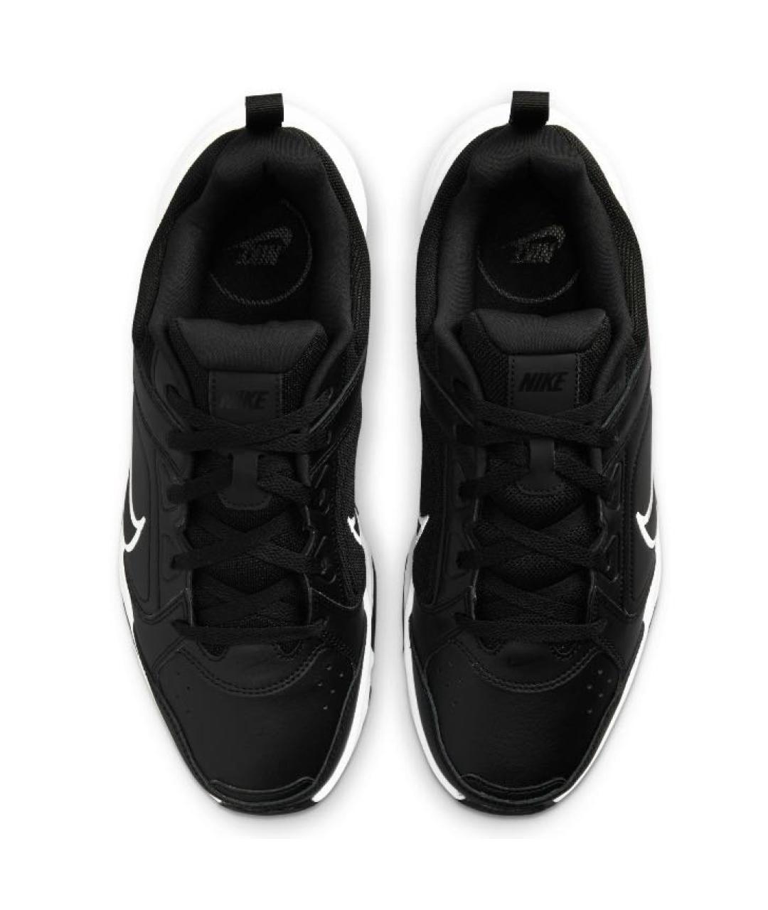 NIKE Черные кожаные низкие кроссовки / кеды, фото 4