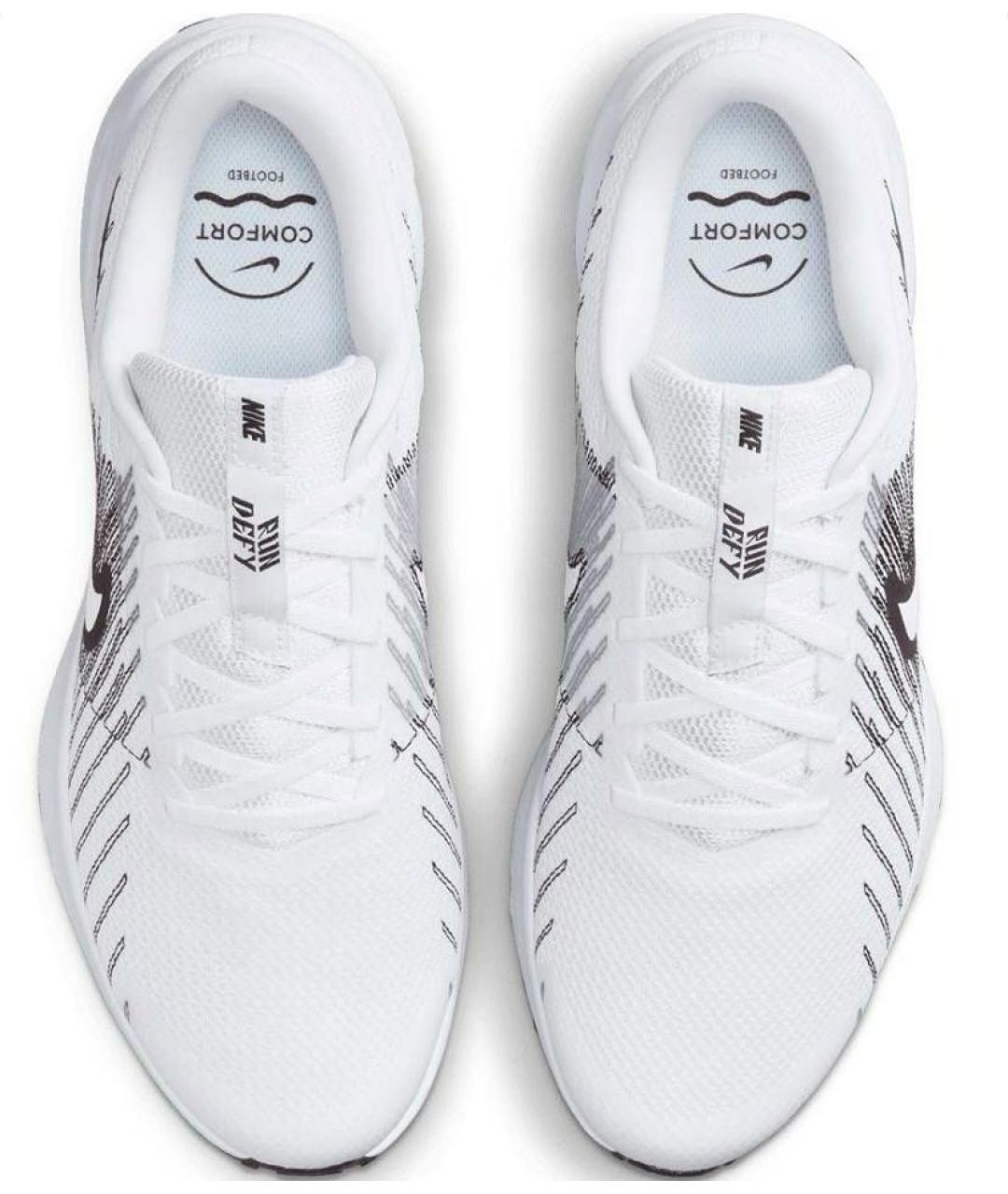 NIKE Белые текстильные низкие кроссовки / кеды, фото 2