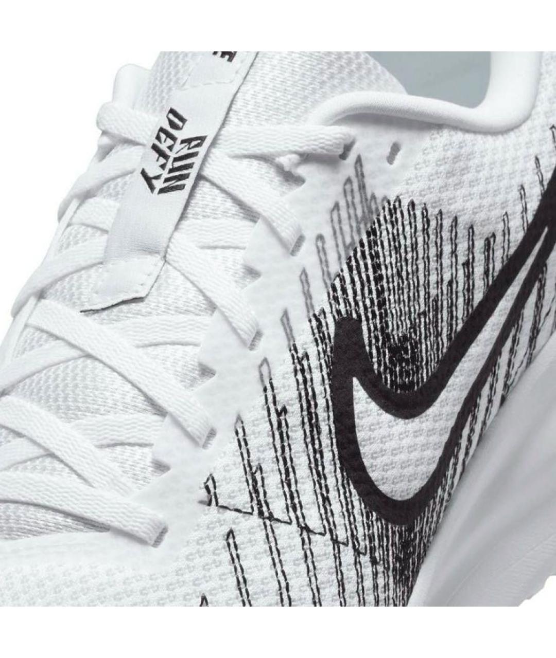 NIKE Белые текстильные низкие кроссовки / кеды, фото 3