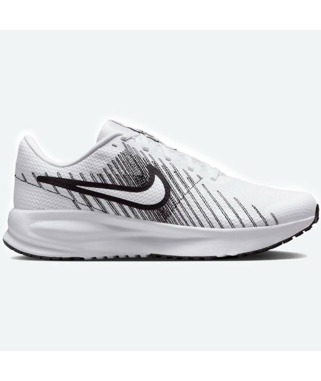 NIKE Белые текстильные низкие кроссовки / кеды, фото 5