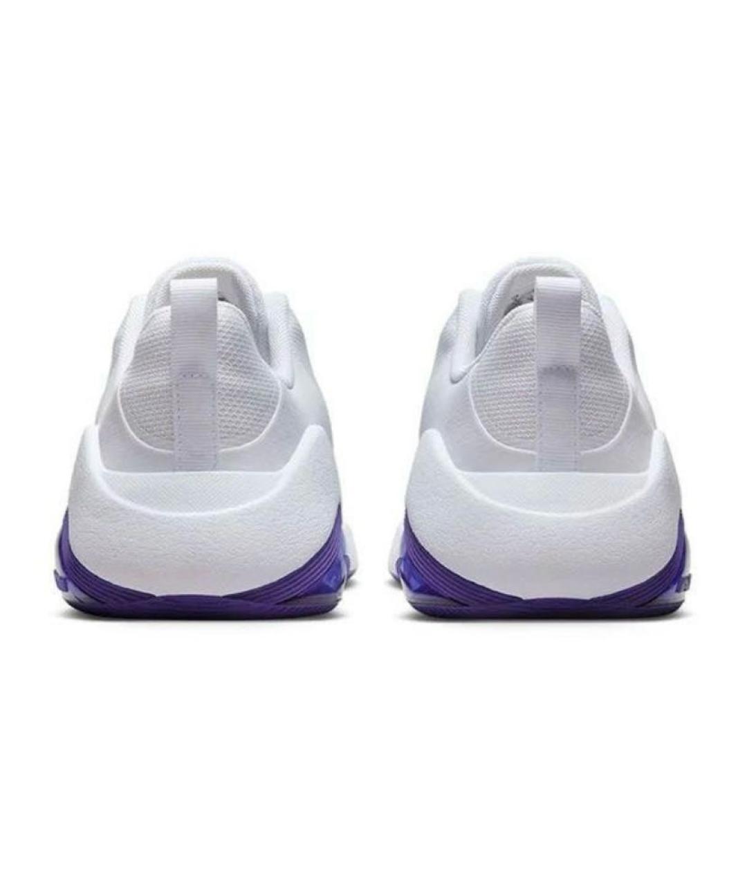 NIKE Белые текстильные низкие кроссовки / кеды, фото 4