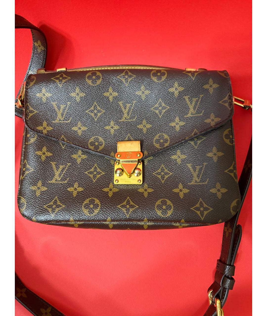LOUIS VUITTON Коричневая сумка с короткими ручками, фото 9