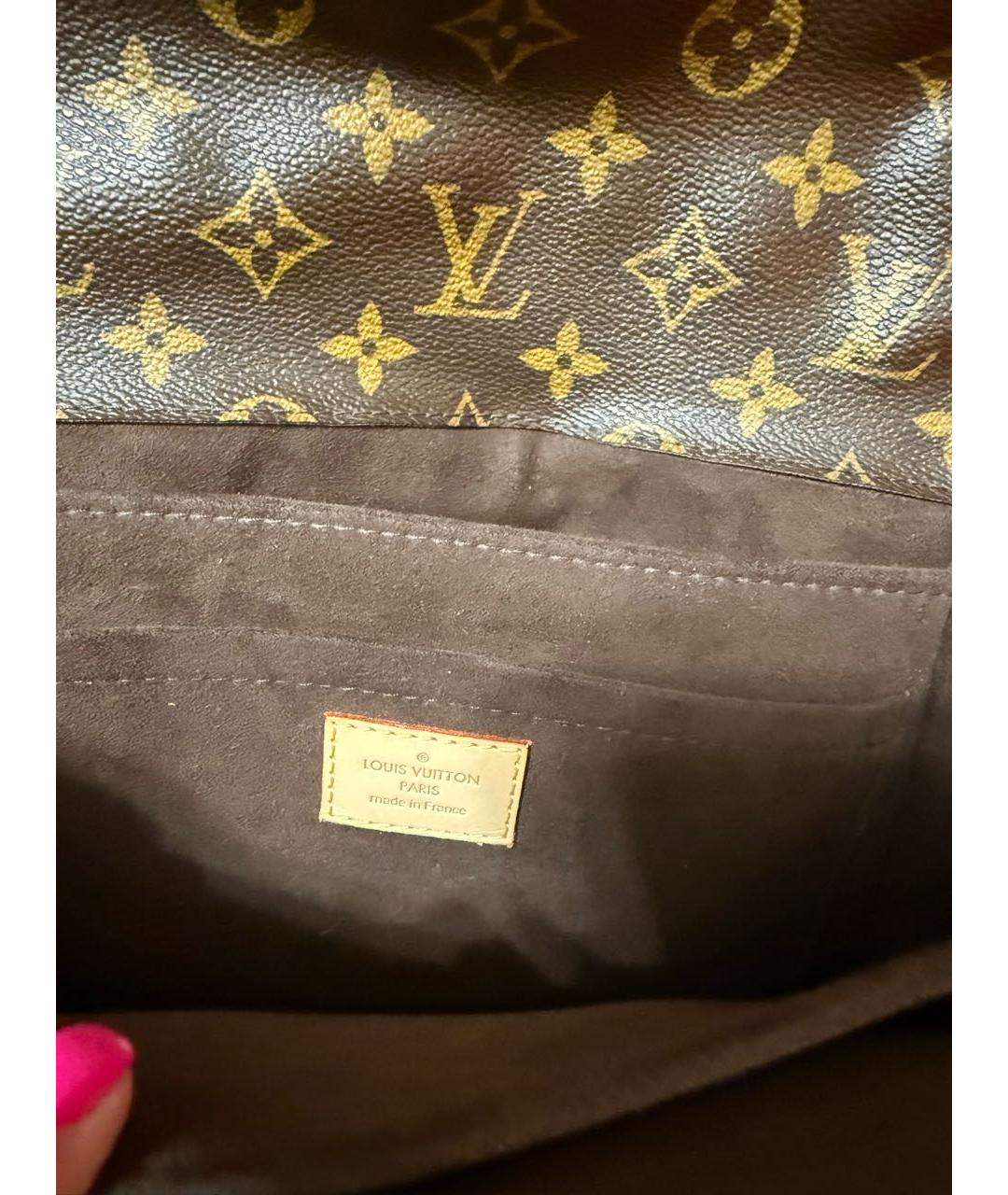 LOUIS VUITTON Коричневая сумка с короткими ручками, фото 4