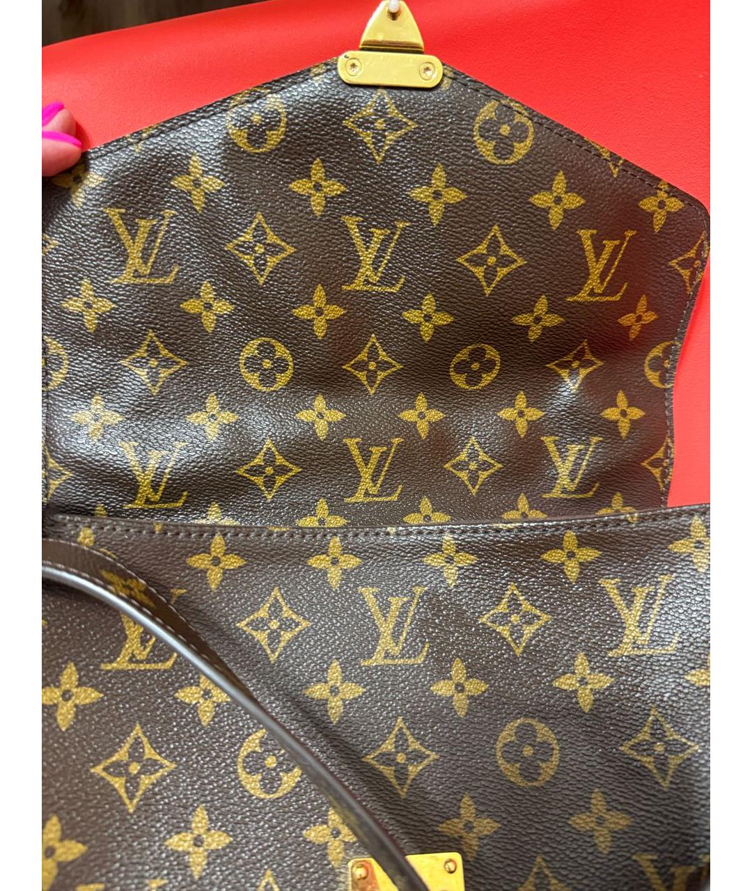LOUIS VUITTON Коричневая сумка с короткими ручками, фото 6