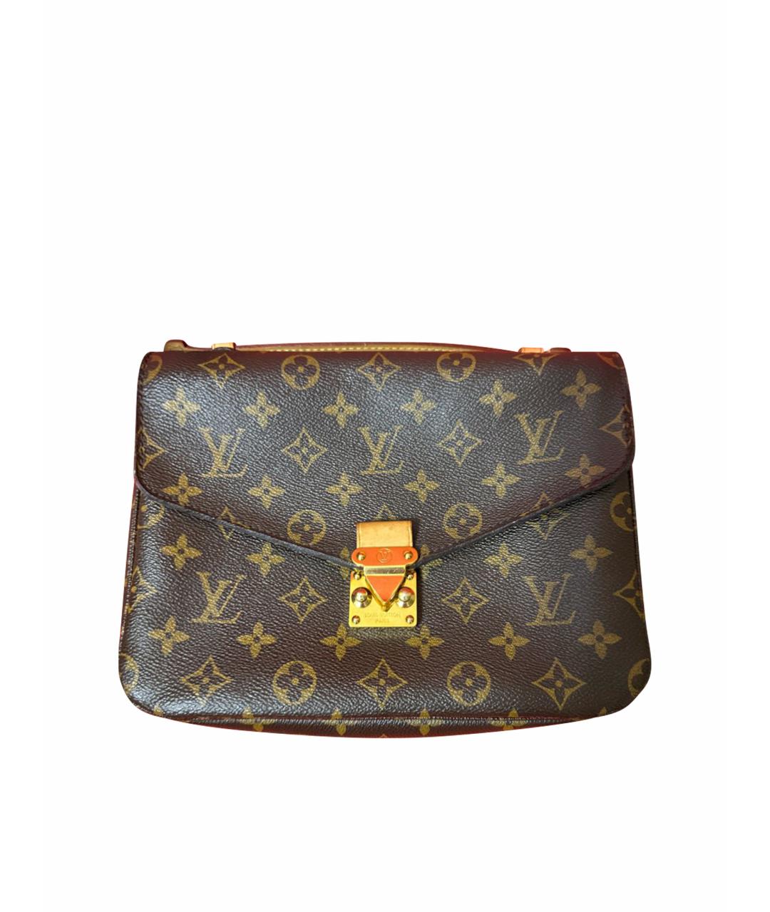 LOUIS VUITTON Коричневая сумка с короткими ручками, фото 1