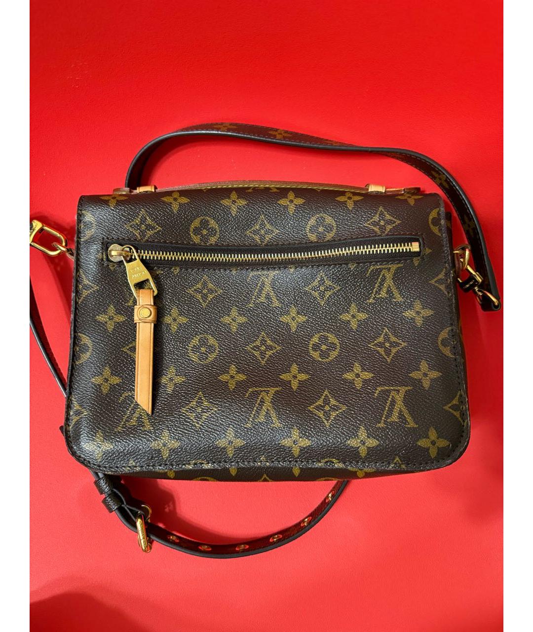 LOUIS VUITTON Коричневая сумка с короткими ручками, фото 3