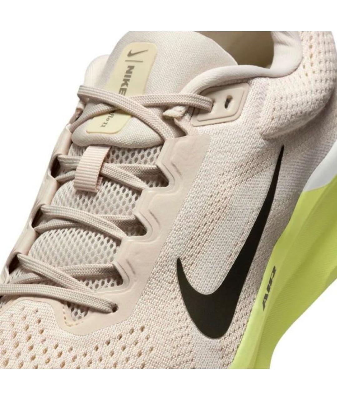 NIKE Бежевые текстильные низкие кроссовки / кеды, фото 4