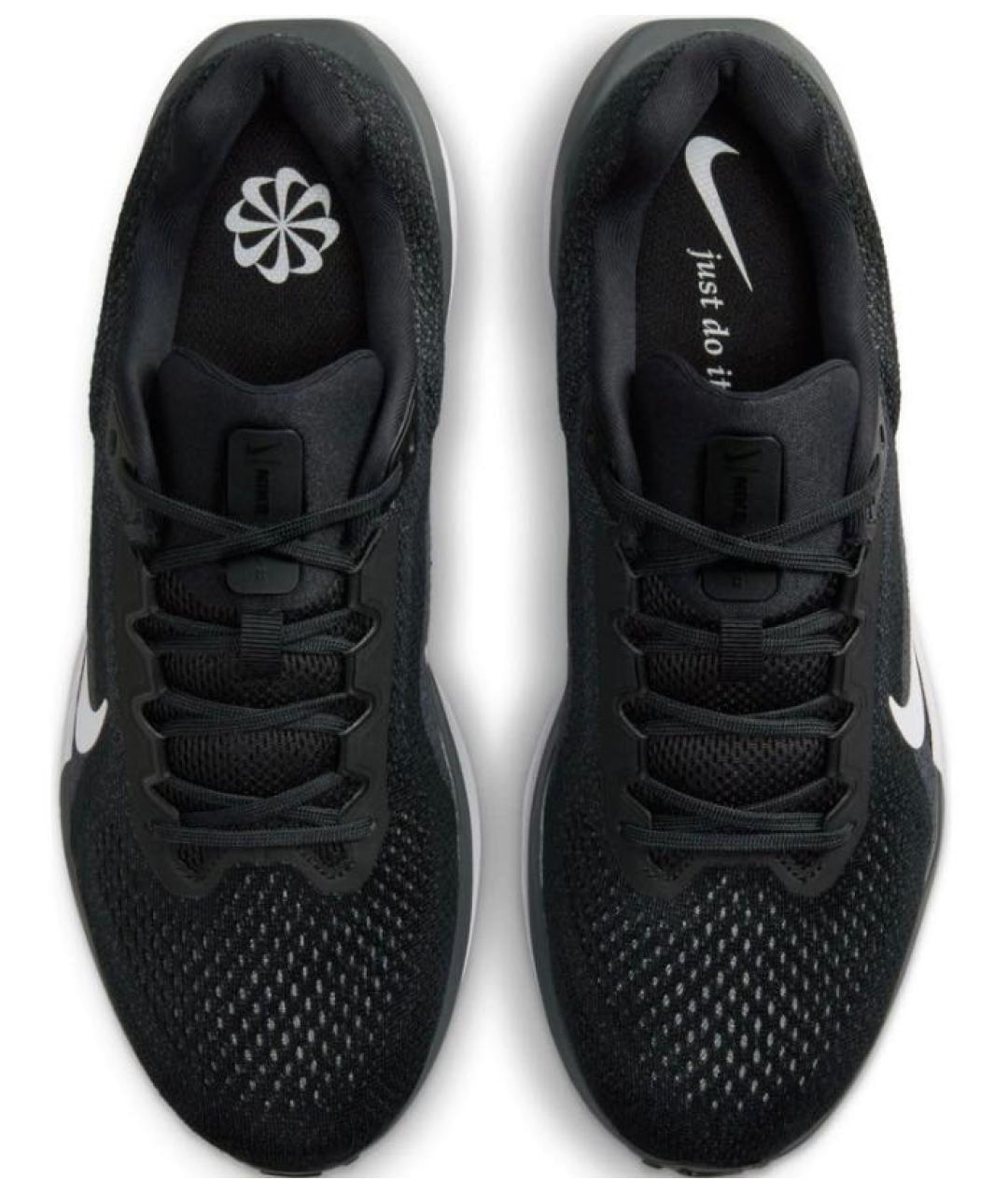 NIKE Черные текстильные низкие кроссовки / кеды, фото 3