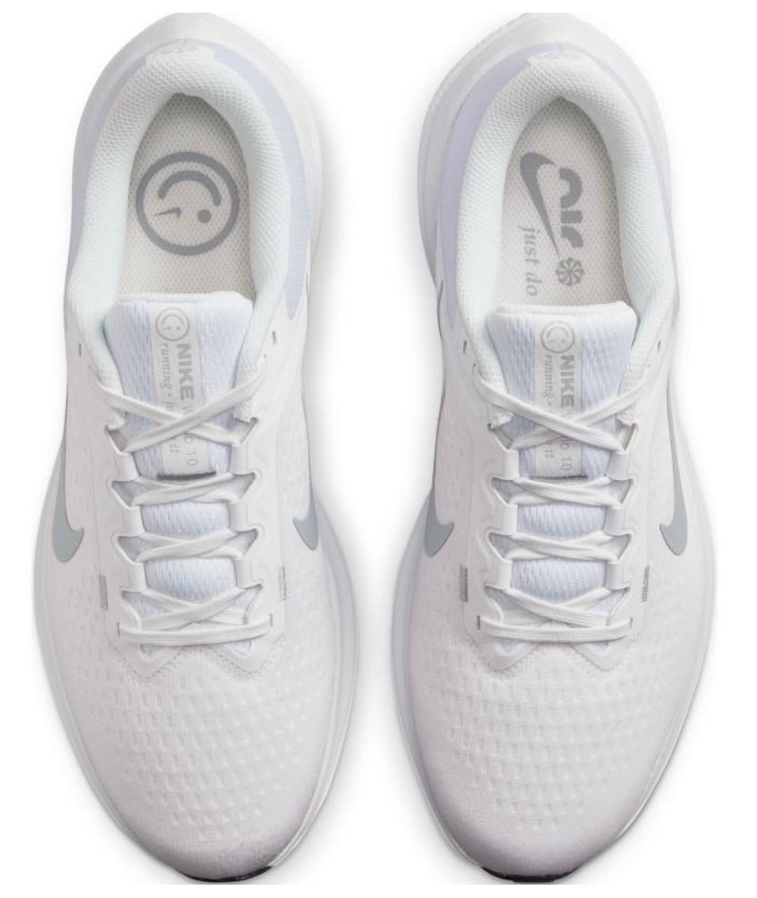 NIKE Белые текстильные низкие кроссовки / кеды, фото 4