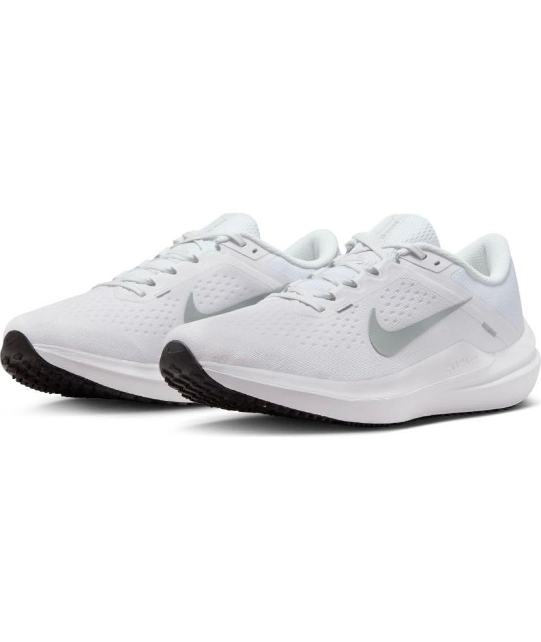 NIKE Белые текстильные низкие кроссовки / кеды, фото 2