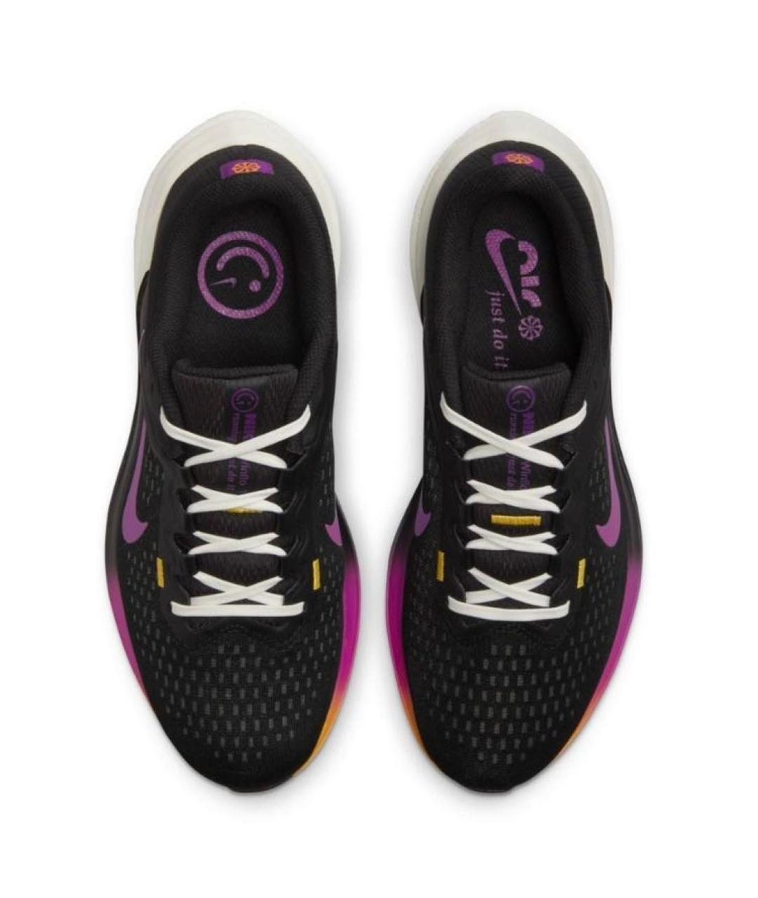 NIKE Черные текстильные низкие кроссовки / кеды, фото 2