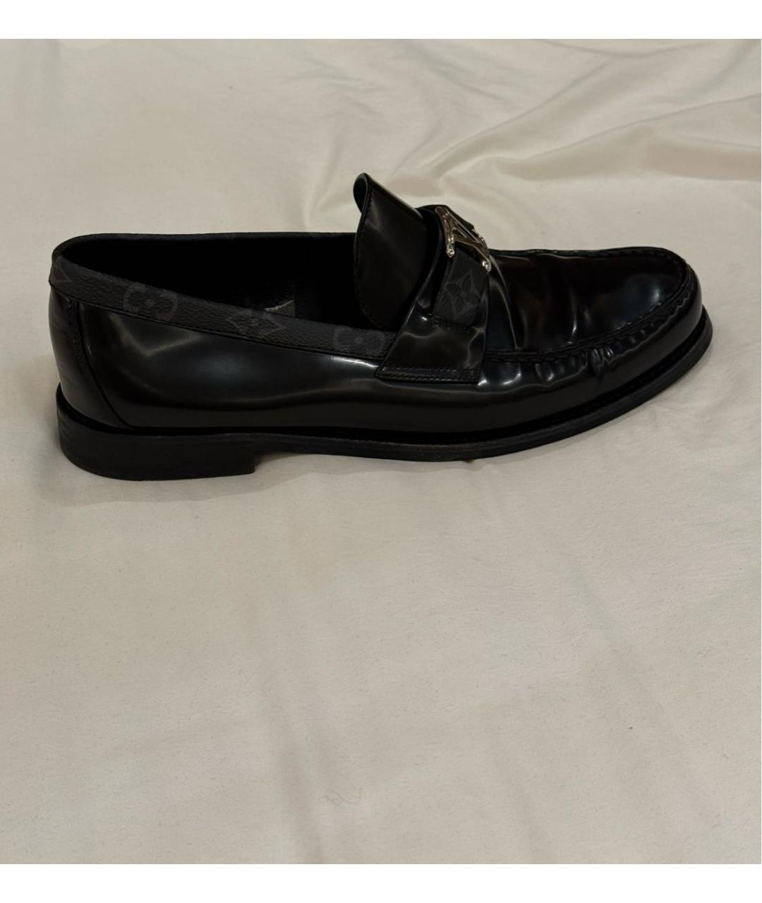 LOUIS VUITTON Черные лоферы из лакированной кожи, фото 4
