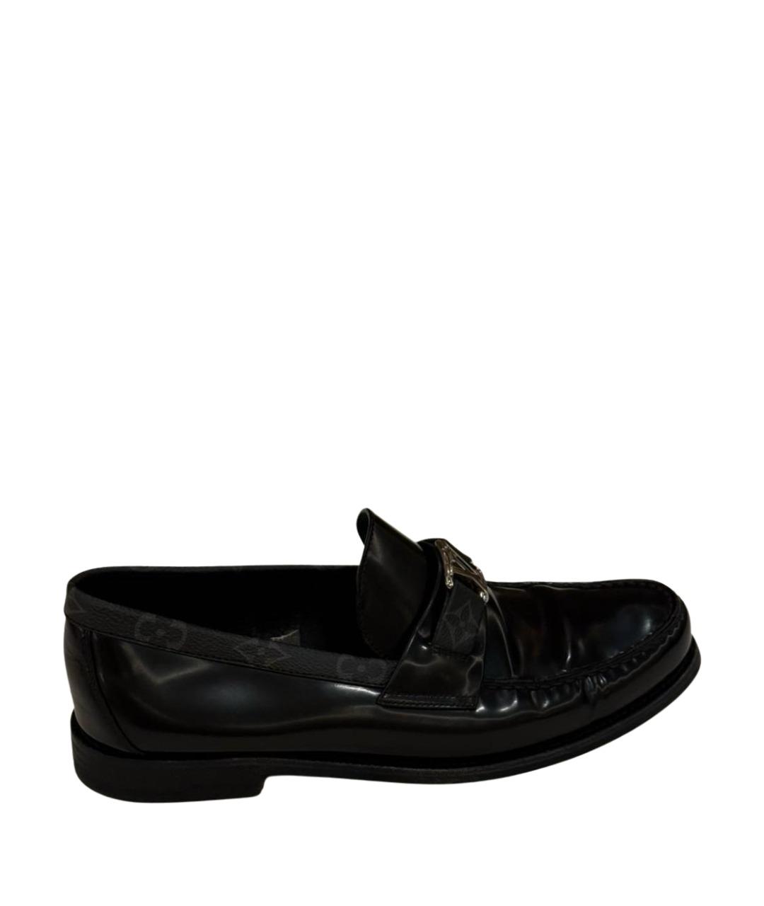 LOUIS VUITTON Черные лоферы из лакированной кожи, фото 1