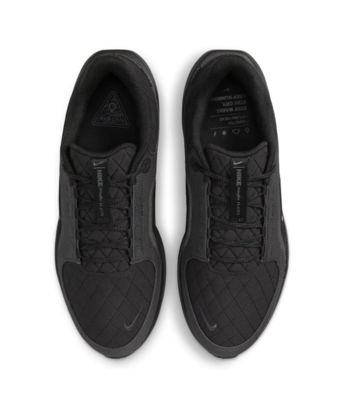 NIKE Черные текстильные низкие кроссовки / кеды, фото 2