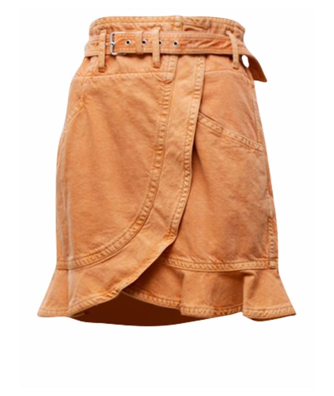 ISABEL MARANT Оранжевая хлопковая юбка мини, фото 1