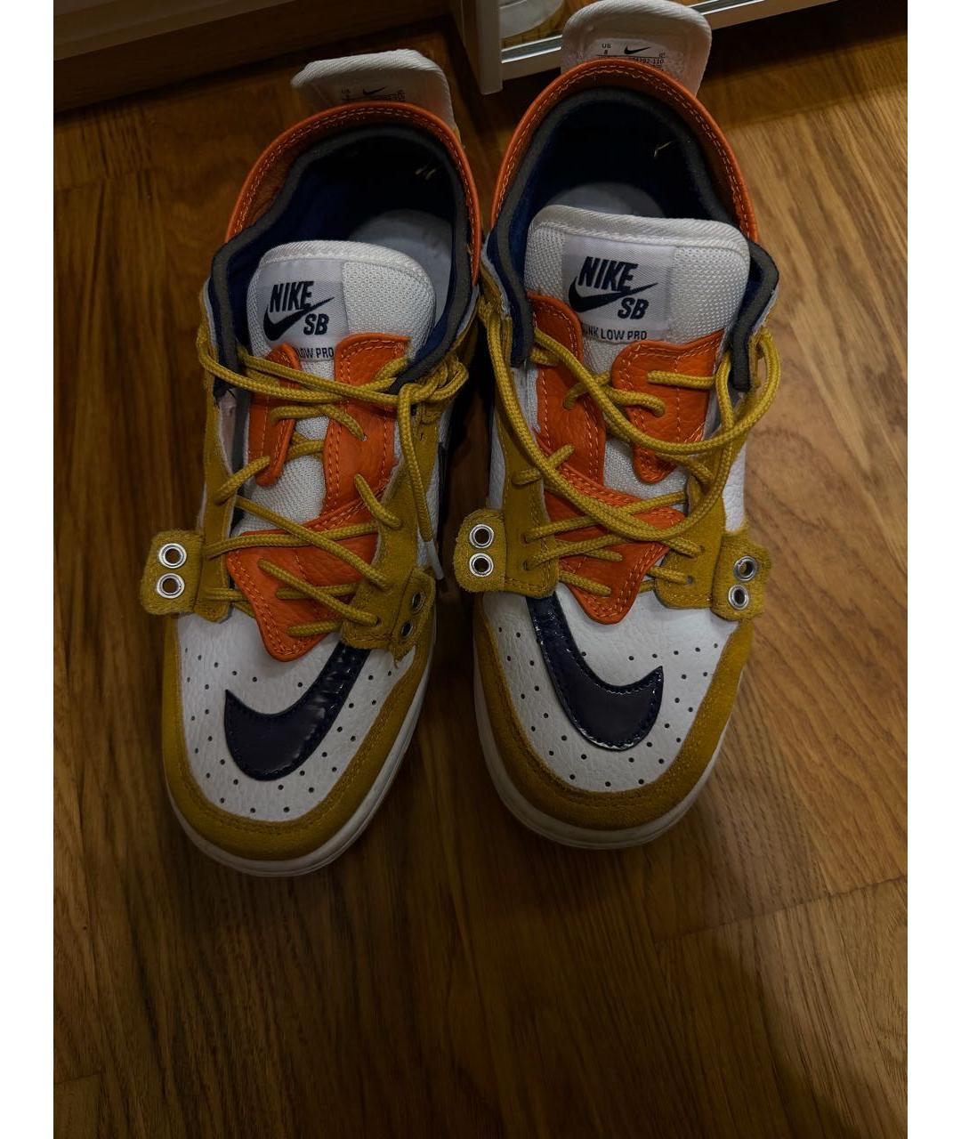 NIKE Оранжевое замшевые кроссовки, фото 3