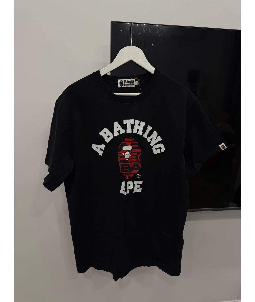 A BATHING APE Черная футболка, фото 2